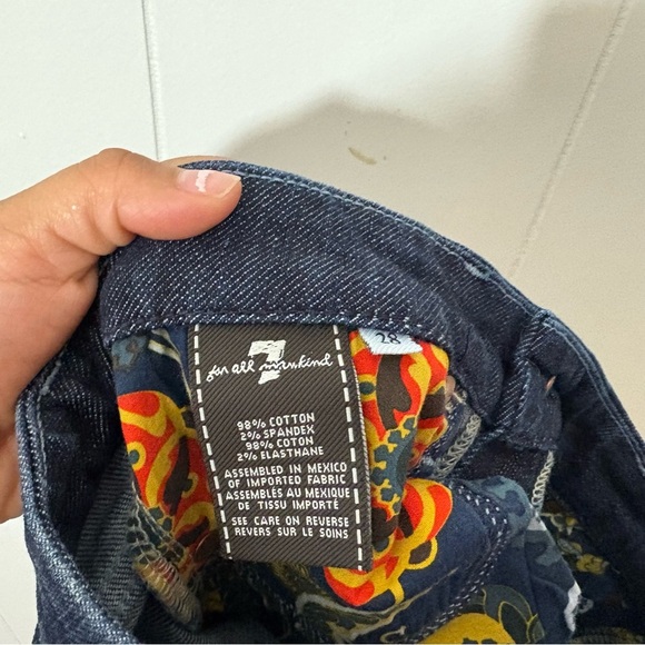 7 For All Mankind Jeans Womens Blue Denim Pants A Pocket Bootcut Size 28 - Picture 10 of 10